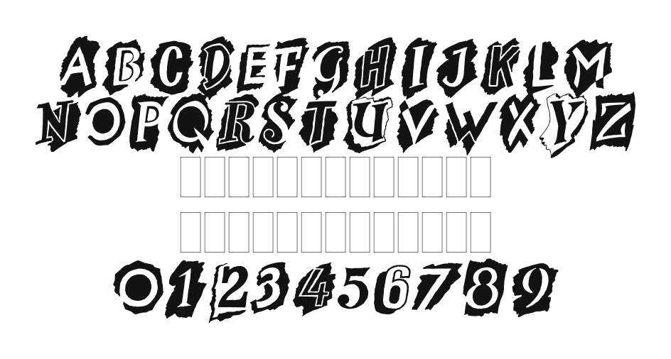Montage-LET-Plain-1: every letter, A to Z and a to z, and the numbers 0 to 9