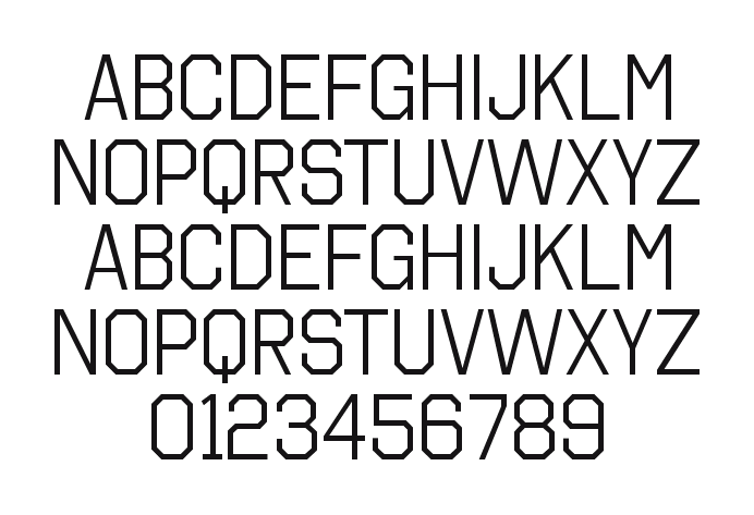 Octin-College-Bk: every letter, A to Z and a to z, and the numbers 0 to 9