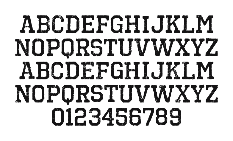 Octin-Vintage-B-Rg-Bold: every letter, A to Z and a to z, and the numbers 0 to 9