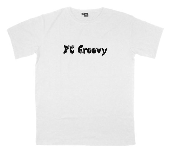 PC-Groovy printed on a t-shirt