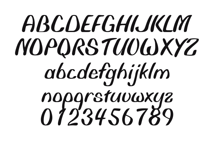 PT-Groovy: every letter, A to Z and a to z, and the numbers 0 to 9