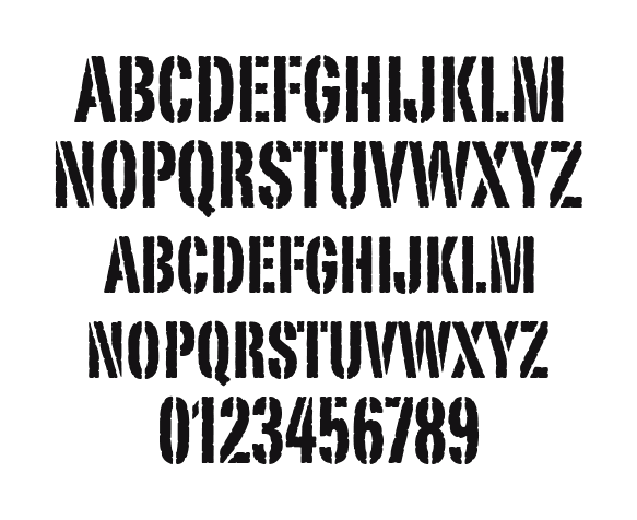 Portago-ITC: every letter, A to Z and a to z, and the numbers 0 to 9