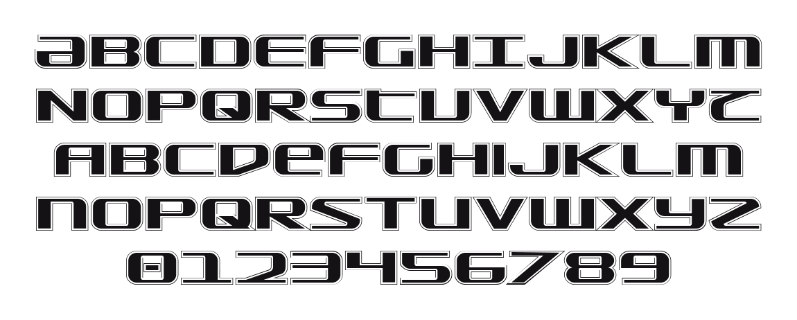 SDF-College: every letter, A to Z and a to z, and the numbers 0 to 9