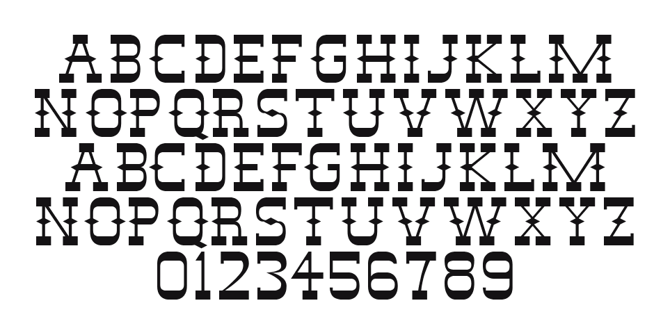 Stagecoach-SSi: every letter, A to Z and a to z, and the numbers 0 to 9