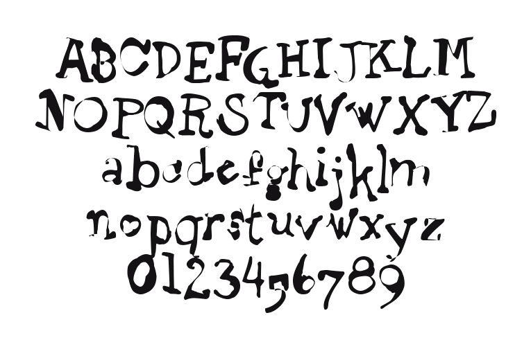 Staggering-Bob: every letter, A to Z and a to z, and the numbers 0 to 9