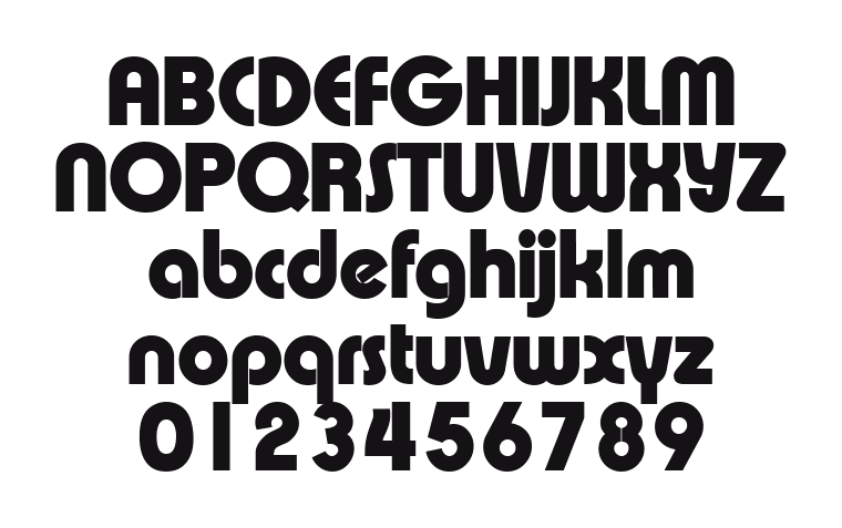Xpress-Heavy-SF-Bold: every letter, A to Z and a to z, and the numbers 0 to 9