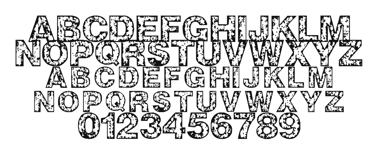 ZWISDOM: every letter, A to Z and a to z, and the numbers 0 to 9