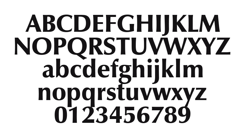 Zapf-Humanist-601-Ultra-BT: every letter, A to Z and a to z, and the numbers 0 to 9