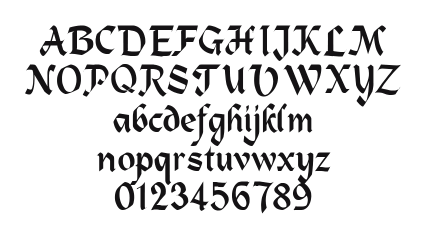 ZeppScript: every letter, A to Z and a to z, and the numbers 0 to 9