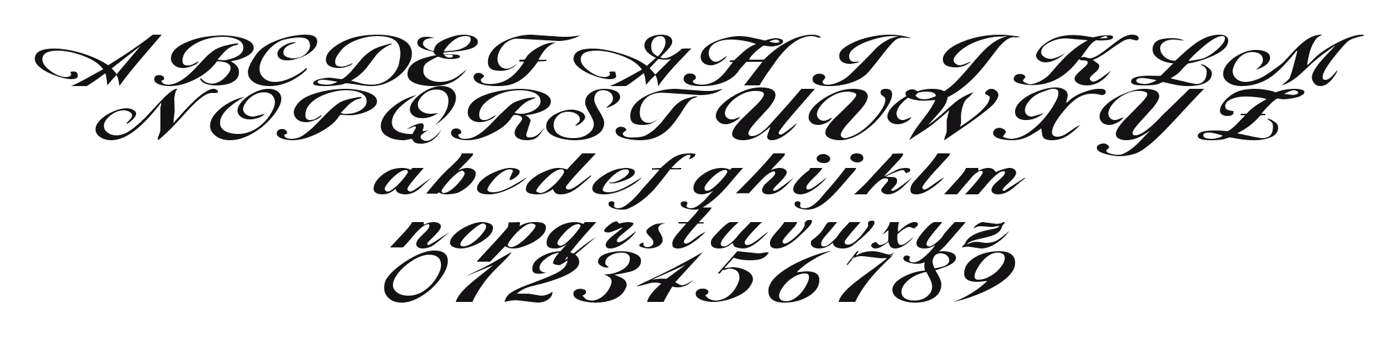 ZimmermanExtended: every letter, A to Z and a to z, and the numbers 0 to 9