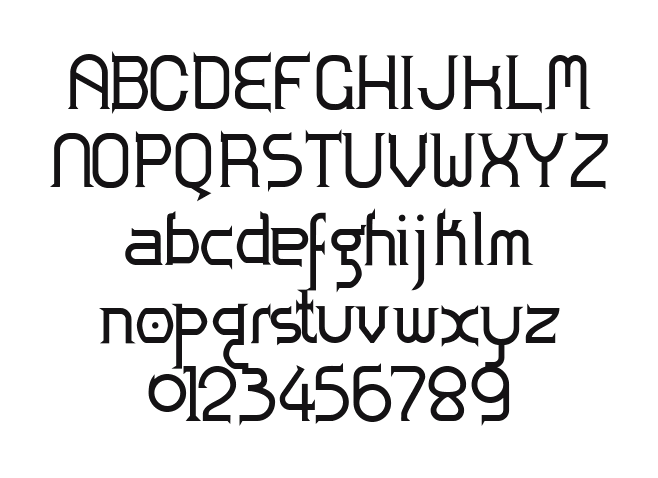 Zoloft-Bold: every letter, A to Z and a to z, and the numbers 0 to 9