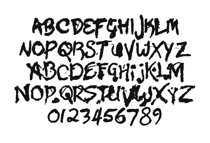 Zona-Armada: every letter, A to Z and a to z, and the numbers 0 to 9