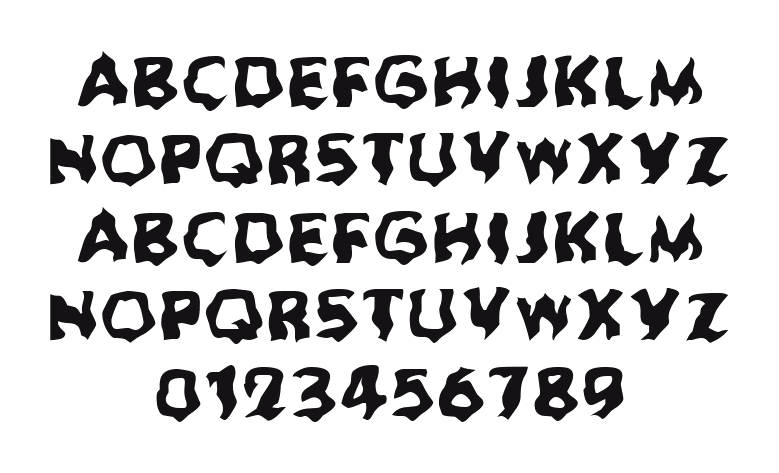 Zone23_Dreamtime-623: every letter, A to Z and a to z, and the numbers 0 to 9