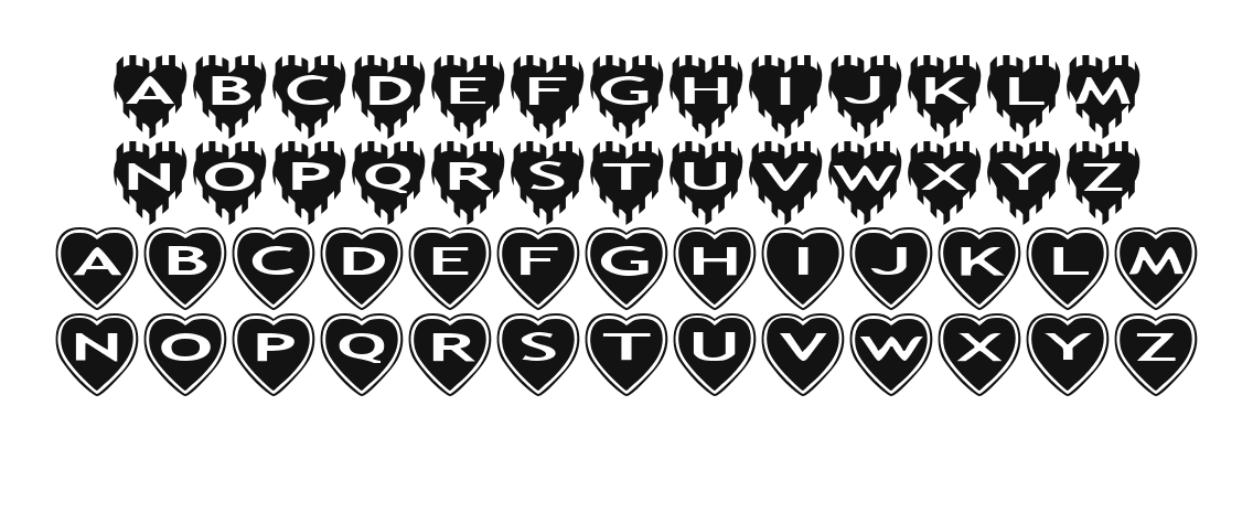 Zone23_Two-Kinds-of-Love-II: every letter, A to Z and a to z, and the numbers 0 to 9