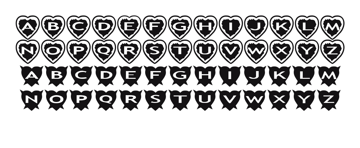 Zone23_Two-Kinds-of-Love-IV: every letter, A to Z and a to z, and the numbers 0 to 9