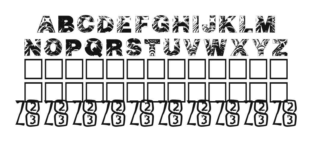 Zone23_asunder: every letter, A to Z and a to z, and the numbers 0 to 9