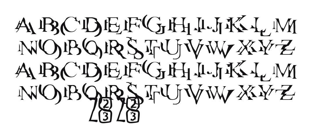 Zone23_zazen: every letter, A to Z and a to z, and the numbers 0 to 9