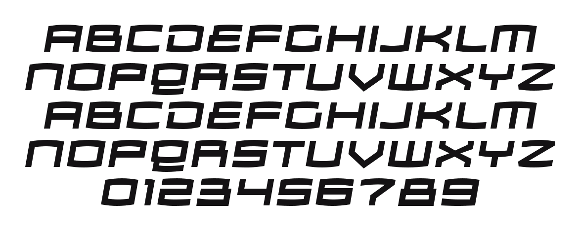 Zosma-Bold-Italic: every letter, A to Z and a to z, and the numbers 0 to 9
