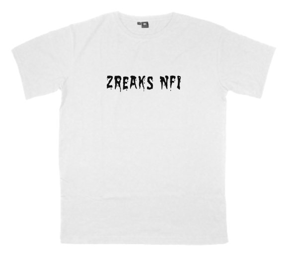Zreaks-NFI printed on a t-shirt