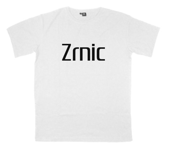 Zrnic printed on a t-shirt