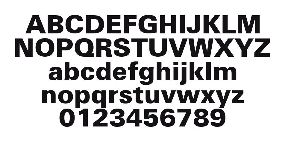 Zurich-Black-Win95BT: every letter, A to Z and a to z, and the numbers 0 to 9