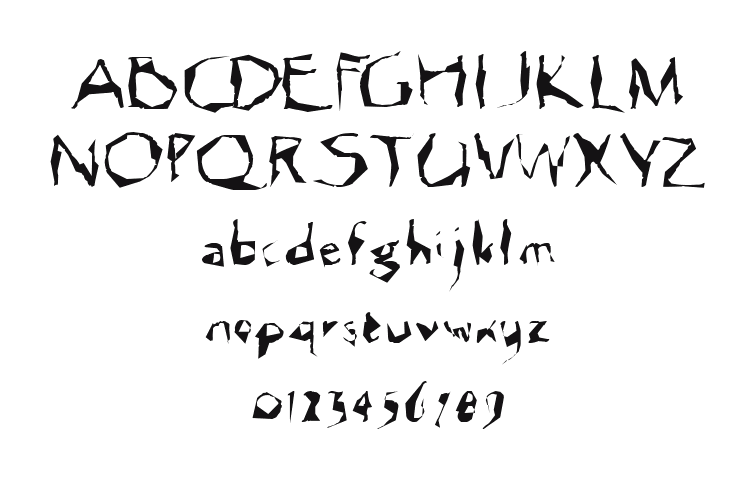 Zyankali: every letter, A to Z and a to z, and the numbers 0 to 9