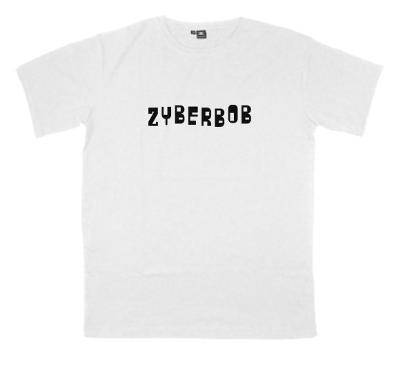 ZyberBob printed on a t-shirt