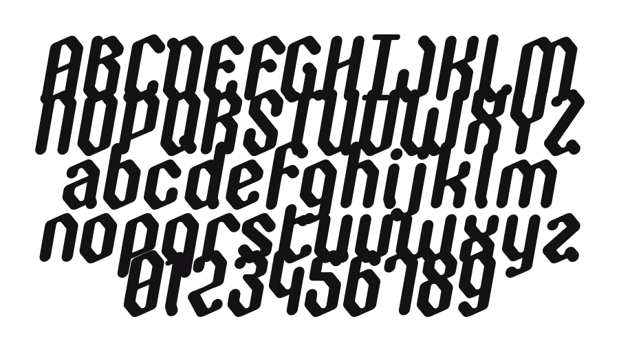 Zygoth: every letter, A to Z and a to z, and the numbers 0 to 9
