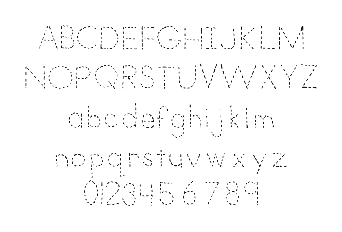 Zyia-Learns-Letters: every letter, A to Z and a to z, and the numbers 0 to 9